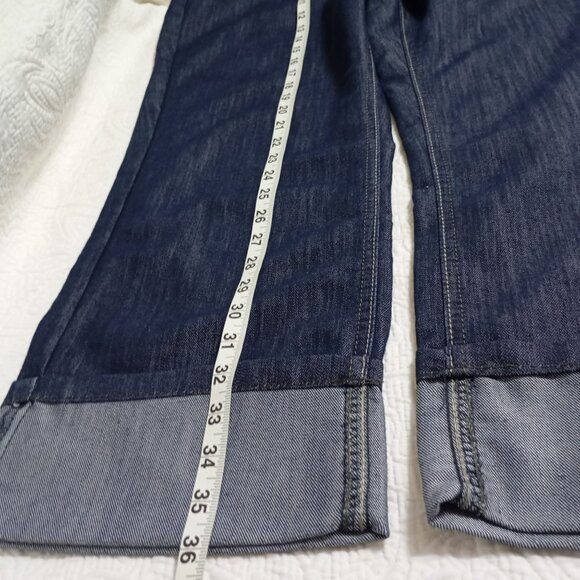 Merona Womens Dark Wash DenimCropped Jeans 14R Stretch - Picture 10 of 10